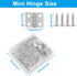 120 Pcs Mini Brass Hinges, 180 Degree Rotation Miniature Furniture Hardware Cabinet Mini Hinges for Jewelry Box Closet DIY Accessories with Mounti...