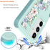 for Samsung Galaxy S24 5G Case with Screen Protector + Camera Lens Protector: Cute Flower Floral Design for Girls Women Slim TPU Bumper Silicone C...