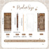 18 Sets Rustic Bridal Shower Wedding Favors Bulk Bamboo Pens with Thank You Retro Bookmarks Ballpoint Pen Happily Ever After Guest Book Pens for W...
