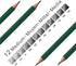 Pasler sketch graphite pencil set spanning 12 degrees (3H, 2H, H, HB, 2B, 3B, 4B, 5B, 6B, 7B, 8B, 9B) pre-sharpened pencils...