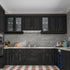DUUEIHHUER Black Wallpaper Wood Grain Wallpaper Peel and Stick Wall Decoration Contact Paper Retro Wooden Board Kitchen Bedroom Decoration Furnitu...