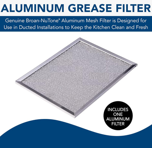 Broan-NuTone BP29 Replacement Aluminum Range Hood Kitchen Exhaust Grease Filter, 1 Count (Pack of 1)...