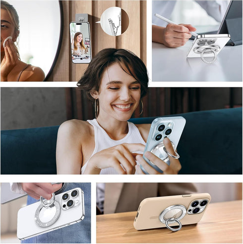 Syncwire Magnetic Phone Grip for MagSafe, Bling Magnetic Phone Ring Holder, 360° Rotation with Floating Effect Cell Phone Ring Stand MagSafe Ring ...