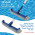 Pool Brush with Rotatable Handle,17.5" Pool Brush Head for Inground Pools, Above-Ground & Vinyl Pools, Heavy-duty Pool Brushes for Cleaning Pool W...