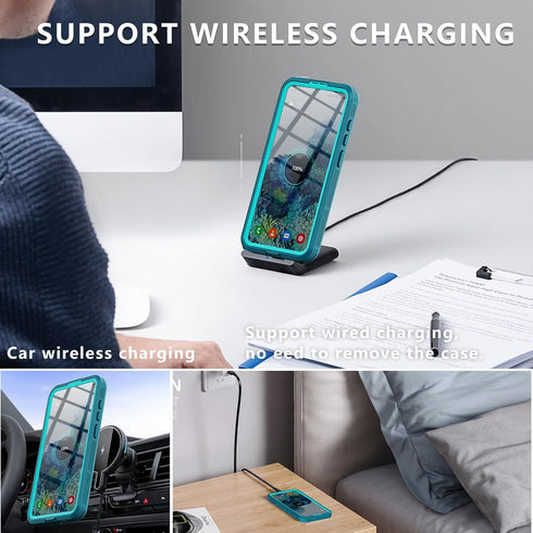 Designed for Galaxy S24 Plus Waterproof Case Compatible with MagSafe Magnetic Waterproof Full Body IP68 Underwater Case Built-in Screen Protector ...