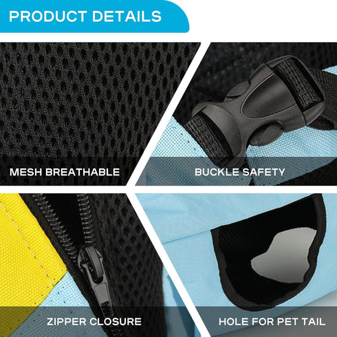 Dog Backpack Carrier Puppy Backpack Carrier for Small Dogs Cats Hands-Free Safety pet Front Carrier Suitable for Small Animal Breeds 5-10 lbs for ...