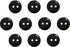 Buttons 1/2 Inch (1/2”) 2 Hole 10 Pieces - White Black Clear Pearl - Sewing Crafts Replacement Button - Perfect for Crafts, Coats, Shirts, Pants, ...
