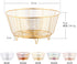 Meisha Round Fruit Bowl, Creative Mesh Fruit Dish Basket Bowl, Round Rainbow Large Metal Wire Storage Baskets, Modern Style Container for Fruit, V...