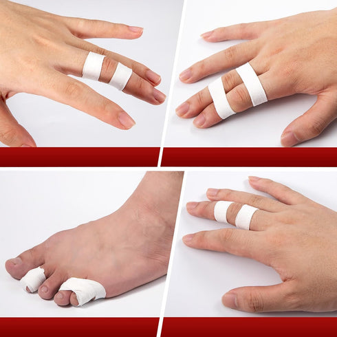 Pro Finger Tape 8 Pack - 0.5” x 45 Ft White Athletic Sports Tape - Finger Tape for Rock Climbing,Bjj,Jiu-Jitsu,Wrestling,Judo...