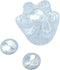 Bathtub and Shower 1 Piece Petal Faucet Knob Replacement Trim Kit with 3 Piece Button Set of Hot, Cold, and Diverter, Clear Acrylic...