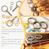 Rustark 450 Pcs 20mm Bronze Split Key Chain Rings with Chain and Jump Ring Bulk, Screw Eye Pin Keychain Parts Kit for Crafts Supplies Jewelry Maki...