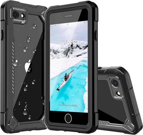 for iPhone SE 2022 Case/SE 2020 Case/iPhone 7/8 Case Waterproof Shockproof,with Built-in Screen Protector,Full Body Heavy Duty Protective Phone Ca...