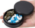 Pill Box 2 Compartment Pill Case - Portable Metal Travel Pill Container for Pocket or Purse, Waterproof Pill Organizer Holder for Medicine Vitamin...