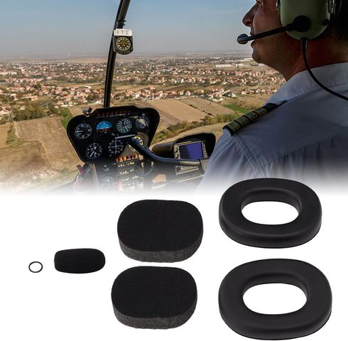Aviation Pilot Headphones Ear Pads, Replacement Noise Reduction Protective Headset Earmuffs, for David Clark, for Avcomm, for Pilot USA, Soft Sili...