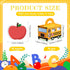 Fulmoon 37 Pcs Back to School Sticky Notes and School Bus Storage Box Set 36 Pcs Pencil Ruler Book Blackboard Owl Shaped Self Adhesive Writing Sti...