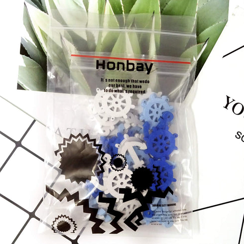 Honbay 50PCS 25mm 1 Inch Anchor and Helm Wood Buttons Decorative Buttons...