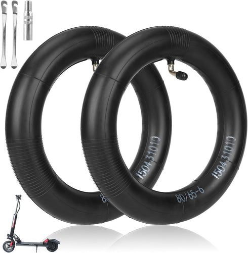 (2 Pack) 80/65-6 Inner Tube, 10x2.5 255x80 Replacement Inner Tubes, 10 Inch Thickened Pneumatic Tyres...