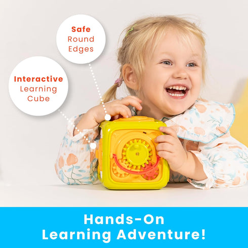PlenPLAY 6-in-1 Activity Cube for Babies and Toddlers – Baby Toys 12-18 Months – Activity Cube for 1 Year Old – Perfect Car Seat Travel Toys for T...
