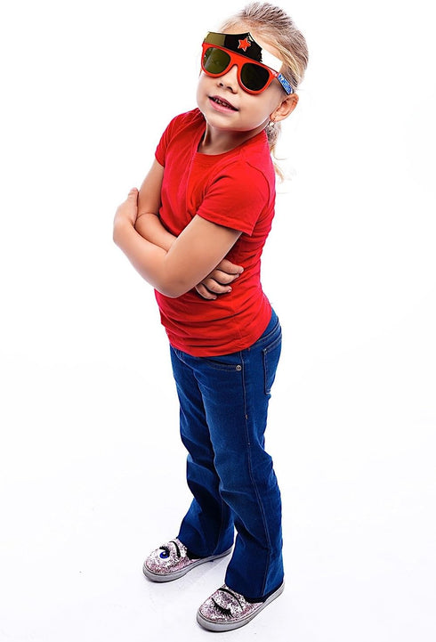 Sun-Staches Wonder Woman Sunglasses with Crown | Lil' Costume Accessory | UV 400 | One Size Fits Most...