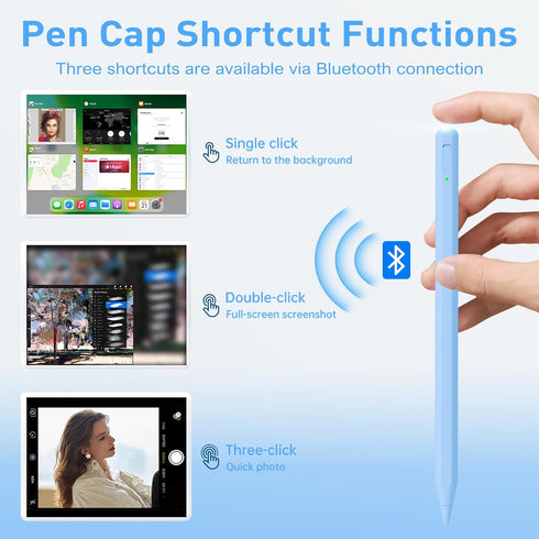 Uogic Stylus Pen for iPad, 14Mins Fast Charging & Palm Rejection & Bluetooth, Active Pencil Compatible with (2018-2023) Apple iPad Pro 11/12.9", i...