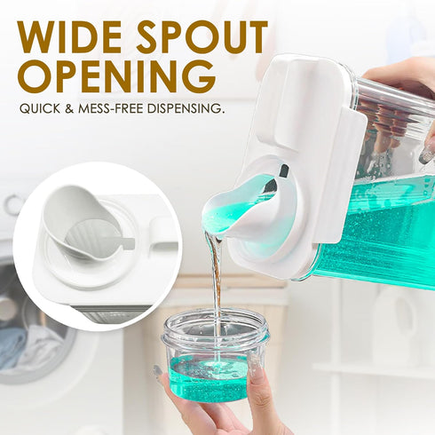 STARCART Laundry Detergent Dispenser (1pk): Mess-Free, Airtight 68oz/2000ml Transparent Dispenser for Laundry Room Organization and Storage...