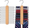 Tie Hanger, Rust Resistant Wooden Necktie Organizer with 20 Swivel Hooks, 360 Degree Rotation, Space Saving, Ideal for Closet Storage...