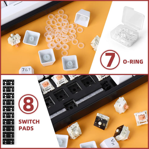 YIMAGUJRX RUNJRX Keyboard Lube Kit JRX 205G0 0.53oz/15g,Keyboard Switch Pad for PCB,Switch Film for MX Kailh Gateron Switch,Keyboard Tools with Ke...