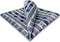 Shlax & Wing Mens Silk Pocket Square Checkered Blue Grey Hanky 12.6 inches...
