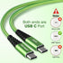 USB C to USB C Charger Cable 4-Pack 10ft Fast Charging USB C Cable, Nylon Braided 60W(5A) Type C to Type C Cable for Phone 15/15 Pro/15 Plus/15 Pr...