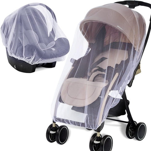 Mosquito Net for Stroller 2Pack - Protective Baby Stroller Mosquito Net - Perfect Bug Netting for Strollers, Bassinets, Cradles, Playards, Pack N ...