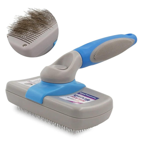 Performore Pet Grooming Brush, Self Cleaning Slicker Brush with Stainless Steel Wire Bristles for Dogs and Cats, Shedding Grooming Tools for Fur P...