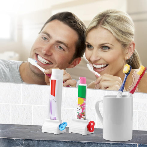 3pcs-Rolling Tube Toothpaste Squeezer Toothpaste Seat Holder Stand for Bathroom Accessories?Mix Color?...