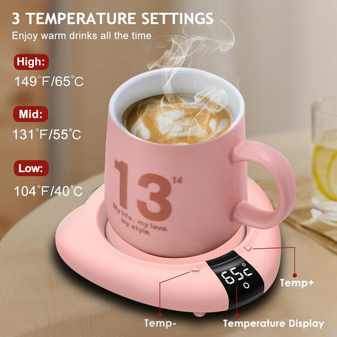 TRILINK Coffee Mug Warmer (No Cup), Electric Cup Warmer for Desk, 3 Temperature Levels, Auto Shut Off, Portable Mug Heater for Coffee, Beverage, M...