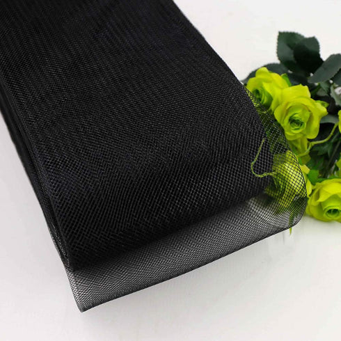 Teemico 50 Yards Stiff Polyester Horsehair Braid for Polyester Boning Sewing Wedding Dress Dance Formal Dress Accessories (Black, 2 inch)...