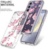 bicol for Samsung Galaxy S24 Case with Screen Protector and Camera Lens Protector - Fashionable Floral Designs for Women Girls - Shockproof Acryli...