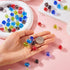 50Pcs Glow in The Dark Lampwork Beads 14.5mm Round Gold Sand Glass Beads Handmade Millefiori Crystal Beads Spacers for Crafts DIY Jewelry Making S...