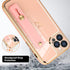 KANGHAR Designed for iPhone 13 Pro Max Case with Strap Luxury Love Heart Plating Gold Bumper Phone Cover Wristband Kickstand Full Body Protective ...