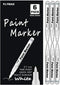 White Paint Pen, 6 Pack 0.7mm Acrylic Permanent Marker White Paint Pens for Wood Rock Plastic Leather Glass Stone Metal Canvas Ceramic Marker Extr...