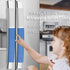 MRKG Refrigerator Door Handle Covers, Set of 5, Washable Without Fading, Keep Your Kitchen Appliance Clean from Smudges, Drips, Food Stains, Oil, 15.6X 5.6 inches, 6x3.5 inches (Blue, Grey)