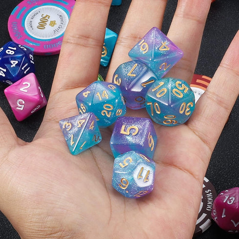 DND Polyhedral Dice for Dungeons and Dragons RPG MTG Role Playing Table Games. 7pcs...