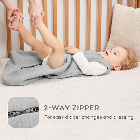 Yoofoss Baby Sleep Sack 0-6 Months, 2.0 TOG Baby Wearable Blanket with 2-Way Zipper, 100% Cotton Fabric Winter Newborn Sleeping sack, Warm Soft Co...