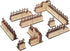 Brick and Iron Fences Miniature (Set of 16) Wood Laser Cut Modular Fantasy Terrain 28mm Scale Perfect for D&D, Dungeons & Dragons, Warhammer and O...