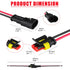 MUYI 2 Wire Connector 16AWG 5 Kits 2 Pin Waterproof Connectors with 10cm Pigtail 1.5mm Series Rubber Seal and Electrical Terminals...