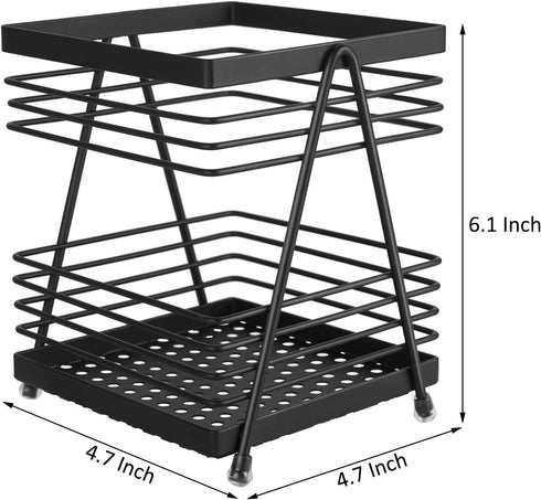 RedCall Utensil Holder for Kitchen Counter,Rectangular Matte Black Spoon Spatula Holder,Metal Steel Wire Cooking Utensil Crock Caddy Organizers,El...