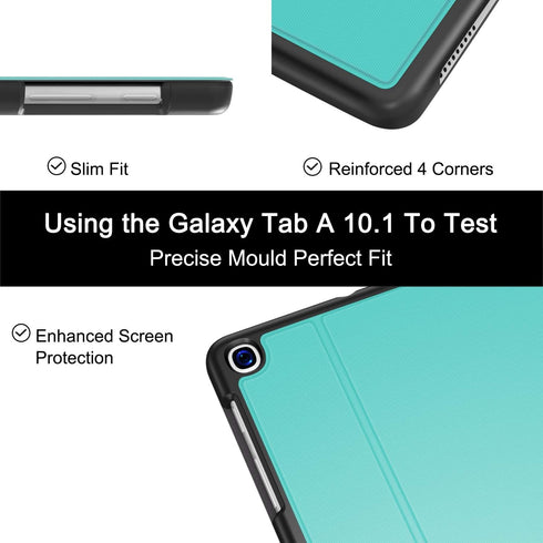 Soke Galaxy Tab A 10.1 Case 2019, Premium Shock Proof Stand Folio Case, Multi- Viewing Angles, Soft TPU Back Cover for Samsung Galaxy Tab A 10.1 i...