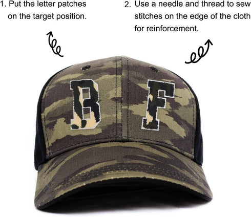 MECCANIXITY Chenille Letter Patches Embroidered Sew On Patches Camouflage L Alphabet Letter Patches for DIY Craft Supplies Clothing Bag Jeans Hats...