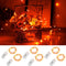 YKB 6 Pack Orange Fairy String Lights Battery Operated Fairy Lights Starry String Lights on 3.3ft/1m Silvery Copper Wire DIY Christmas Decoration ...