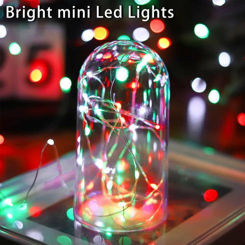 Solar Christmas String Lights Outdoor,Red White Green Fairy Lights, IP67 Waterproof 2PACK Total 200LED 66FT with 8Modes, Outside Christmas Decorat...