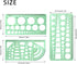 3 PCS Circle Template, Circle Drawing Tool, Circle Stencil, Ruler Circle Template for Drawing, Clear Green Geometric Drawings Templates Rulers for...