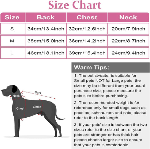 Dog Sweater Turtleneck Pet Sweaters Winter Coat Apparel Warm Knitted Holiday Clothes for Cat and Puppy (Medium)...
